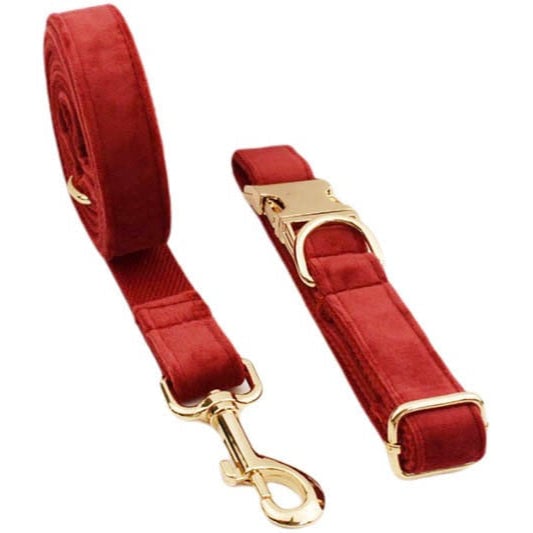 Velvet Personalized Dog Harness Collar Leash