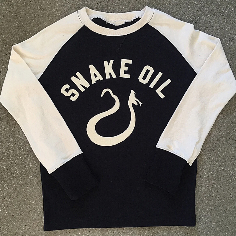 Original Letter Print Raglan Sleeve Sweatshirt