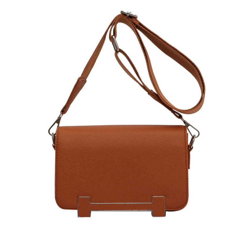Women's Small Pu Leather Solid Color Elegant Square Magnetic Buckle Shoulder Bag Crossbody Bag
