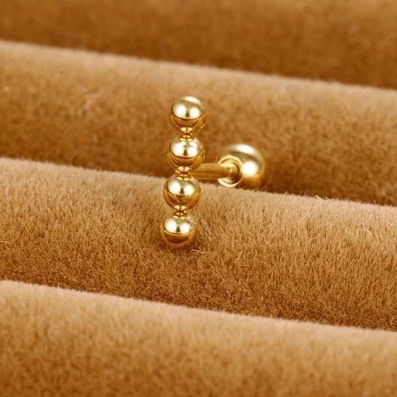 1 Piece Minimalist Round Plating Stainless Steel Ear Studs