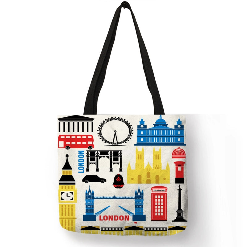 Women's Medium Polyester Printing Basic Classic Style Square Open Shoulder Bag