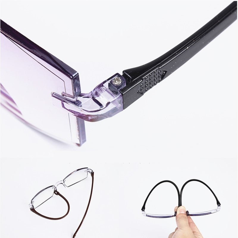 🔥Hot Sale🔥shape-grass® 2023 New Sapphire high hardness anti-blue progressive Far And Near Dual-Use Reading Glasses