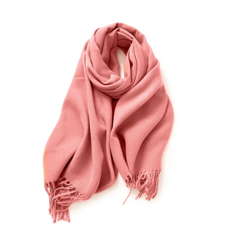 Women's Minimalist Solid Color Polyester Scarf