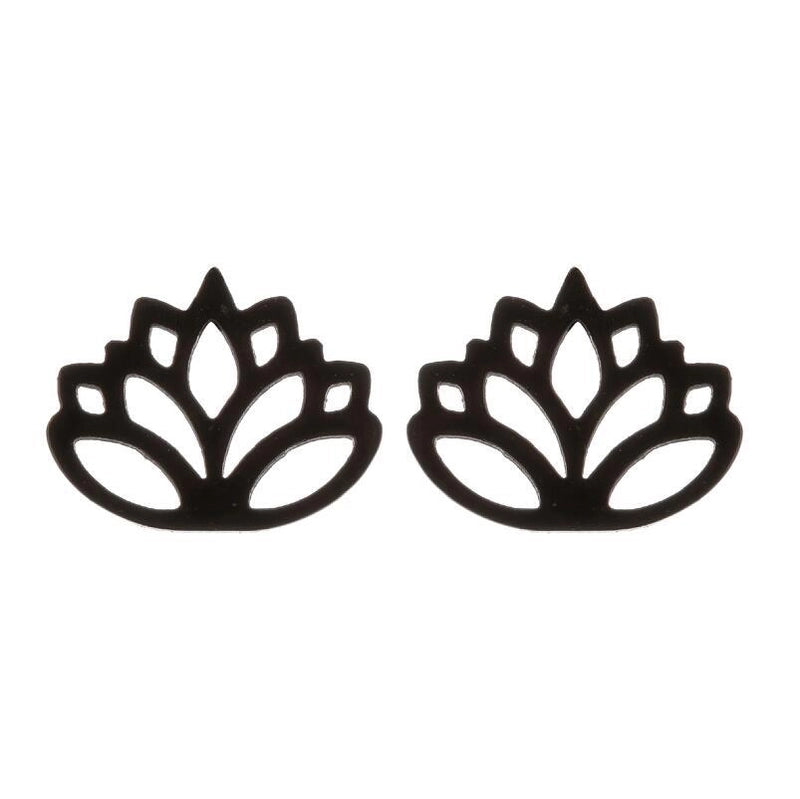 Minimalist Geometric 304 Stainless Steel No Inlaid 18K Gold Plated Ear Studs