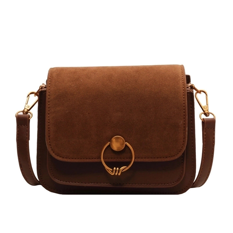 This Year's Popular Small Bag Women's Autumn And Winter Retro  New Fashion Frosted Shoulder Messenger Bag Women's Small Square Bag