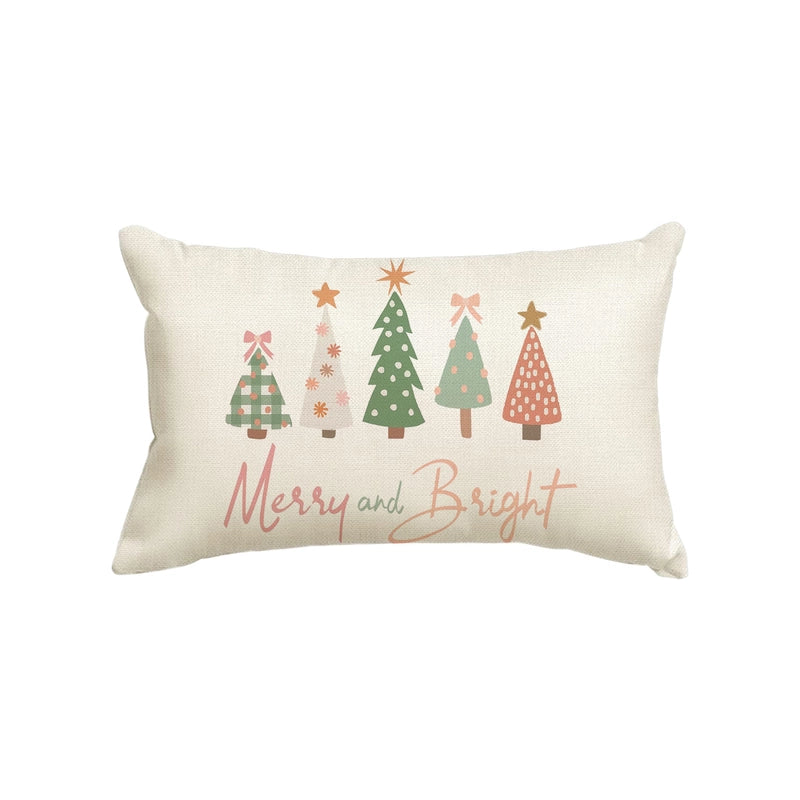 Christmas Vacation Letter Linen Pillow Cases Couch & Sofa Decor