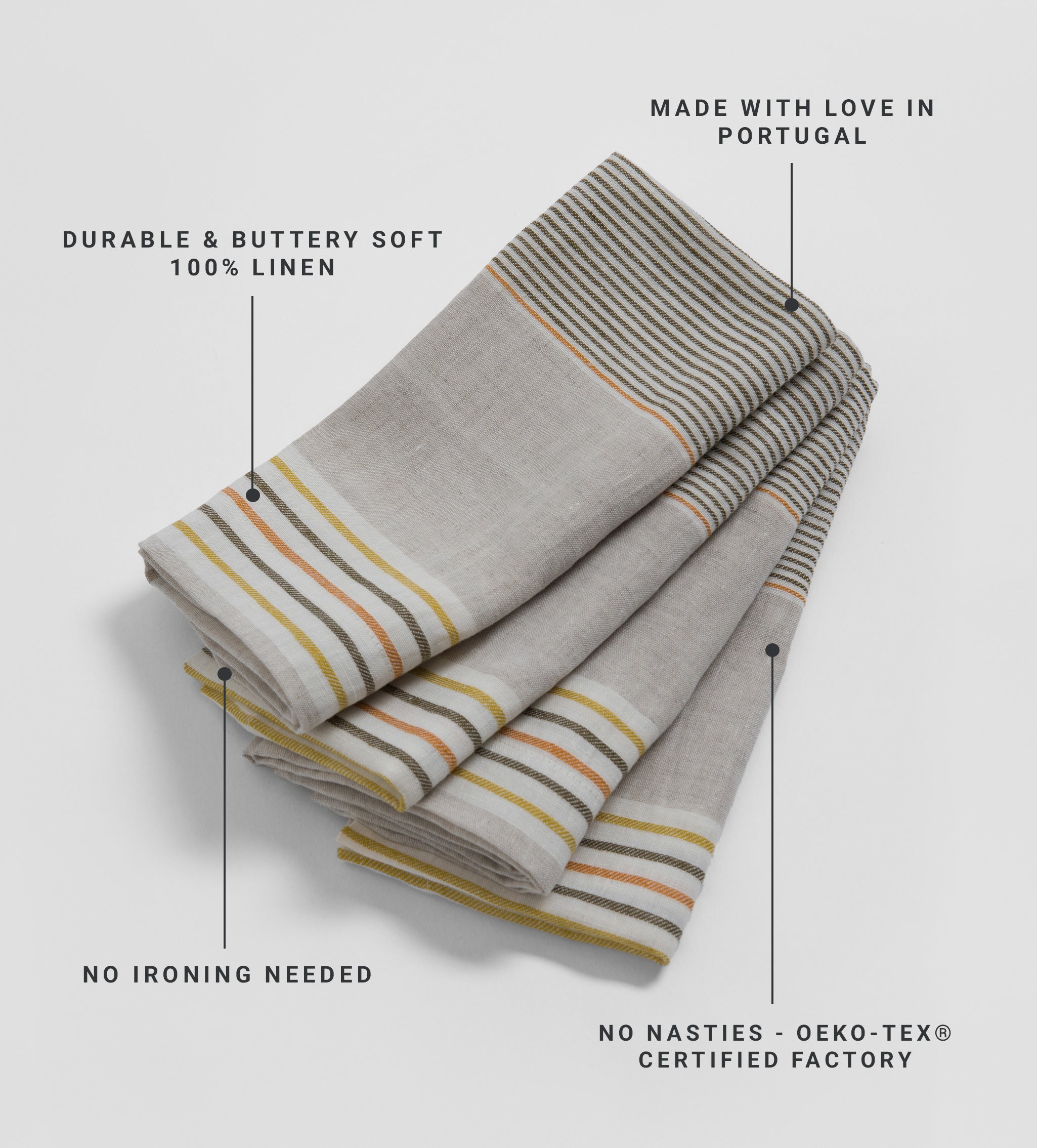 100% Linen Napkins - Set of 4