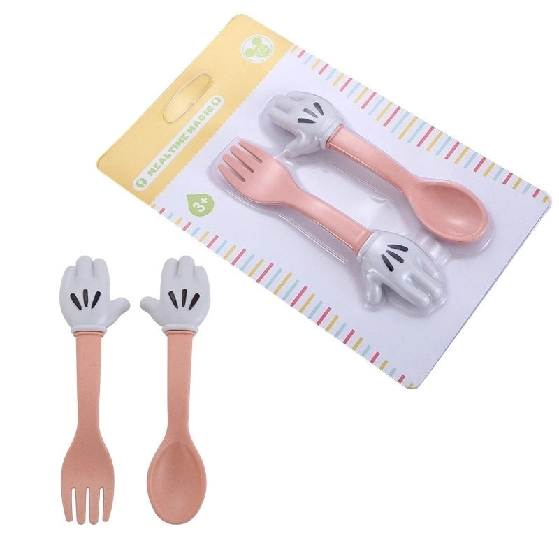Cute Solid Color Wheat Straw Tableware 1 Set