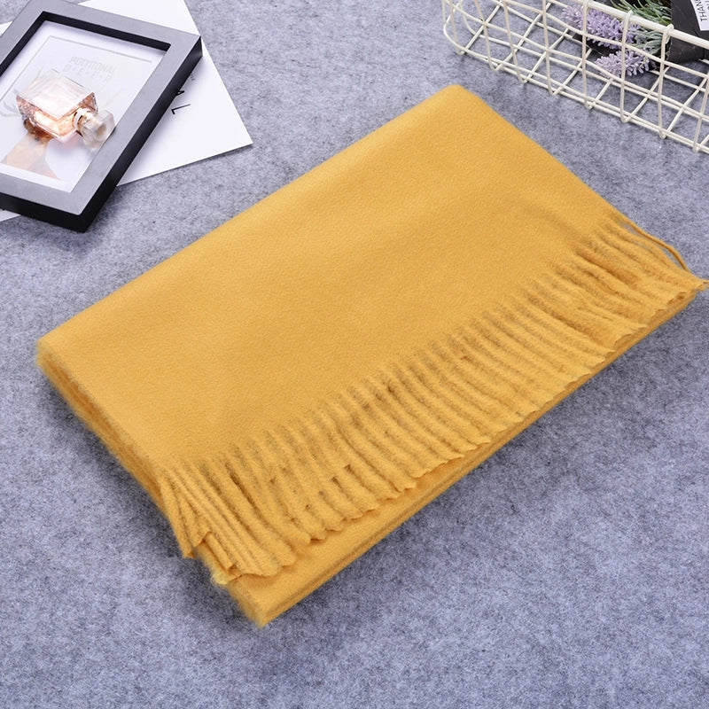 Women's Sweet Minimalist Solid Color Nylon Scarf