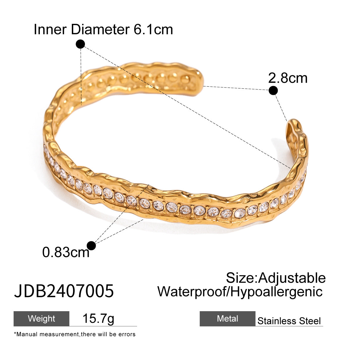 Jie Ding Stainless Steel Pearl Necklace Accessories Stacking Bracelet Flower Titanium Steel Ring