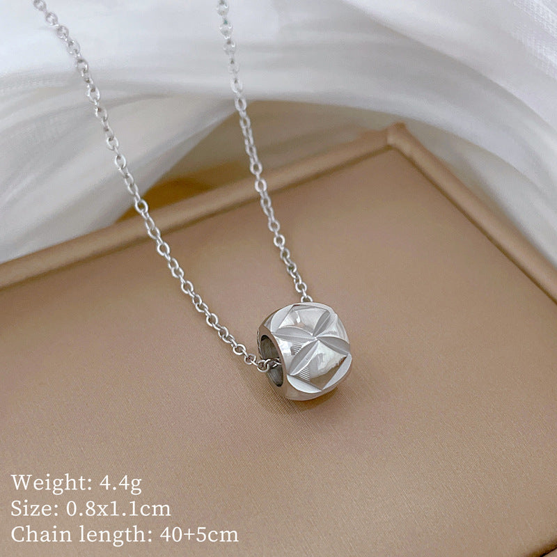 Small Waist Crack Furnace Real Gold Necklace Female Ins Clavicle Chain With