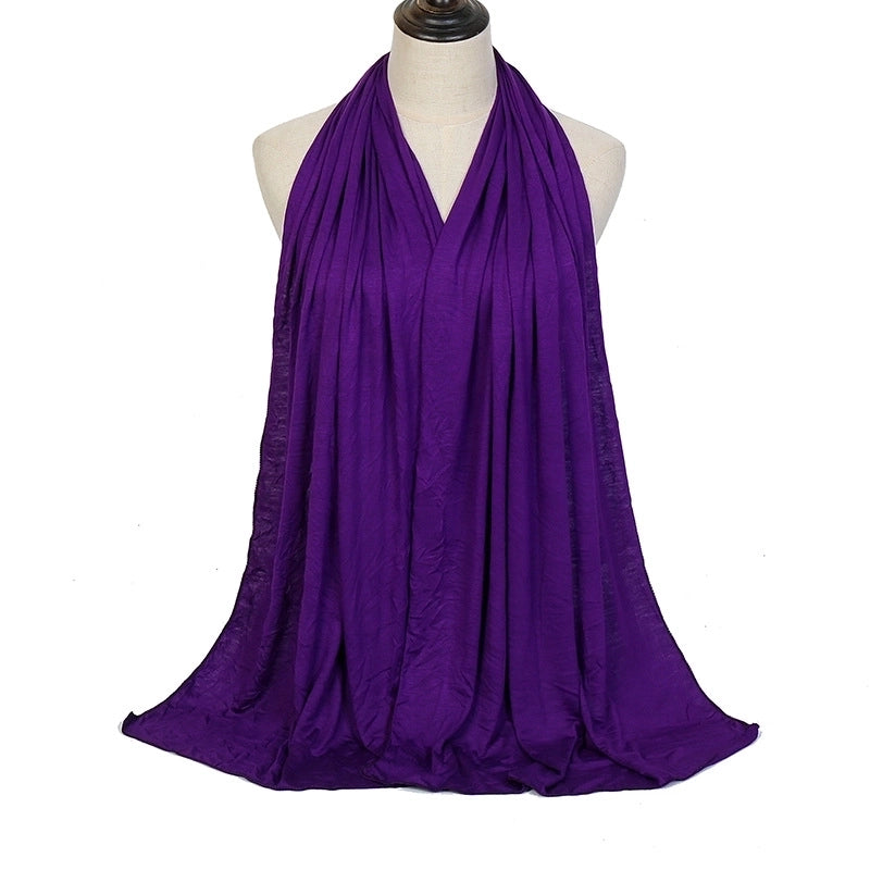 Women's Minimalist Solid Color Monel Scarf