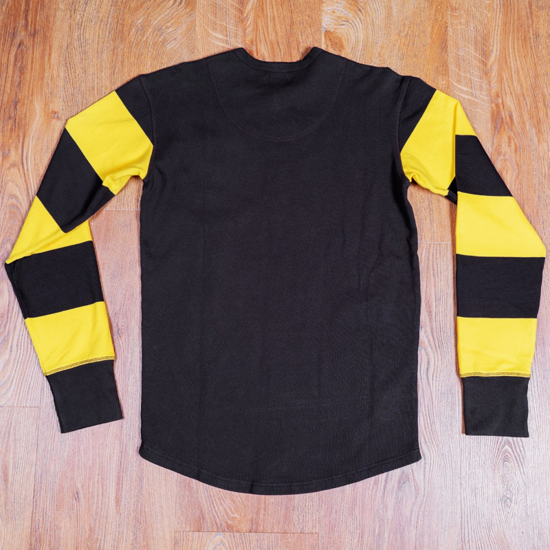 Vintage 1950 Black And Yellow Striped Racing Sweatshirt