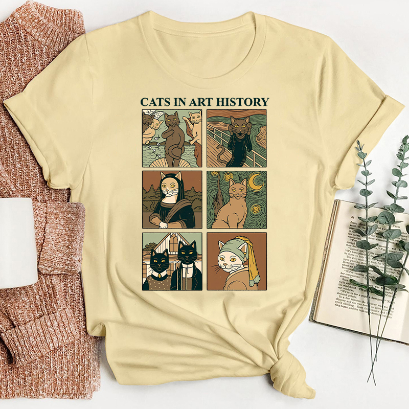 Cat In Art History Teacher T-Shirt