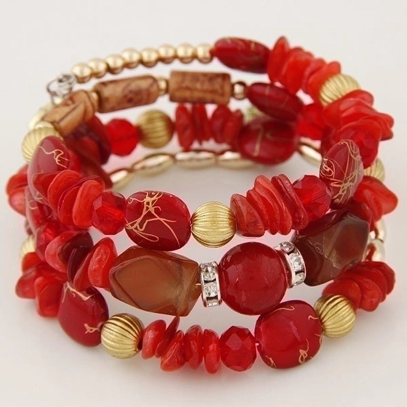Casual Minimalist Irregular Alloy Gravel Beaded Bracelets
