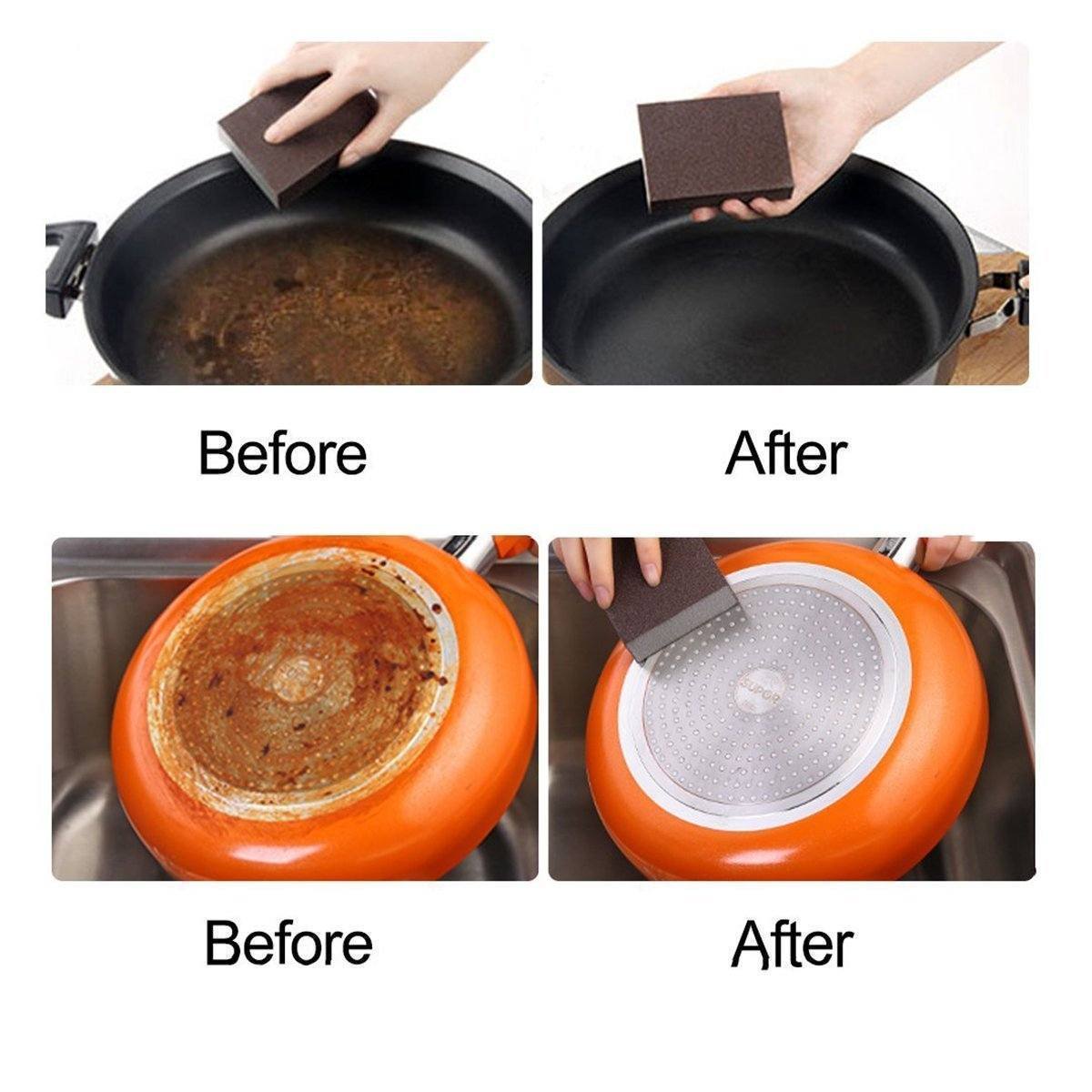 Hirundo Magic Emery Sponge Brush - Kitchen Rust Cleaning Tool. 5 pcs