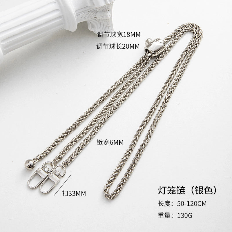 Alloy Solid Color Bag Chain Bag Straps