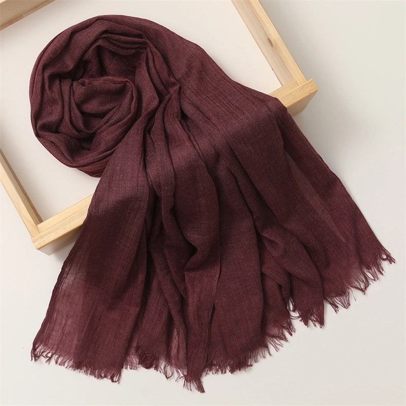 Women's Basic Solid Color Polyester Scarf