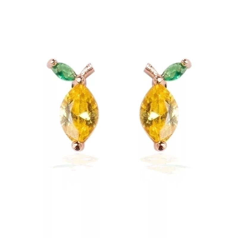 Whoesale Tropical Fruit Earrings Women's Diamond Earrings