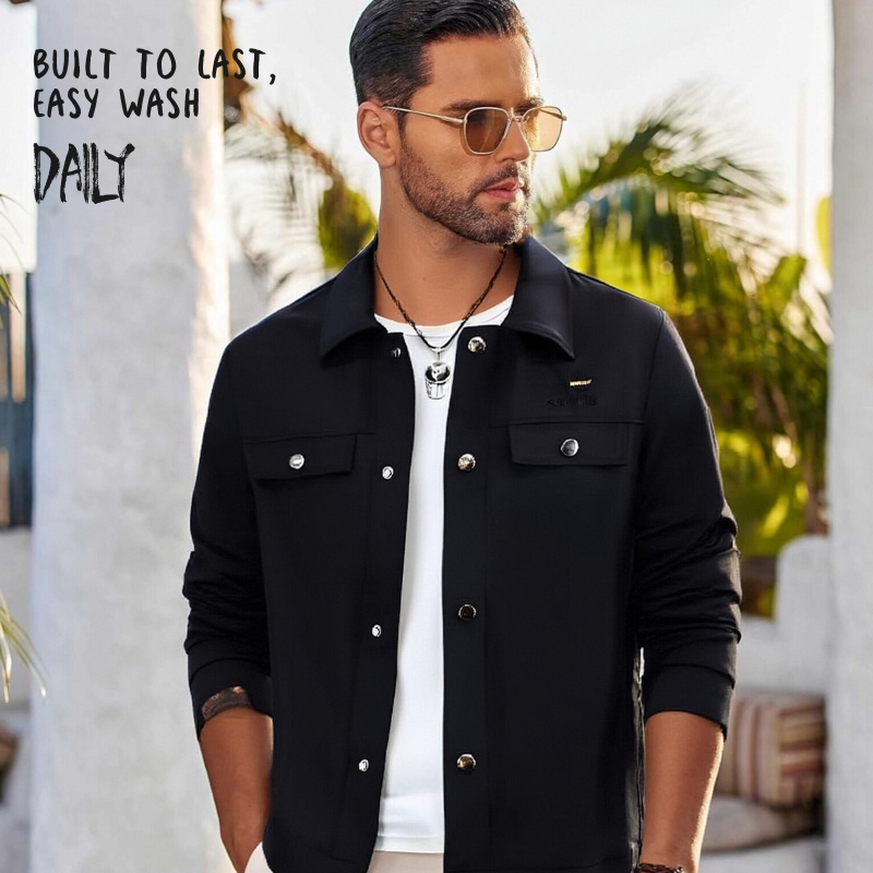 🍂Men's Windproof Lightweight Button-Down Jacket