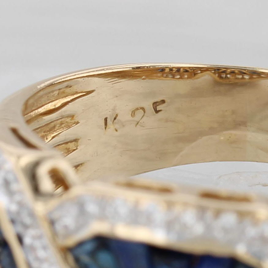 Le Vian 1.50ctw Sapphire Diamond Ring 18k Yellow Gold Size 8
