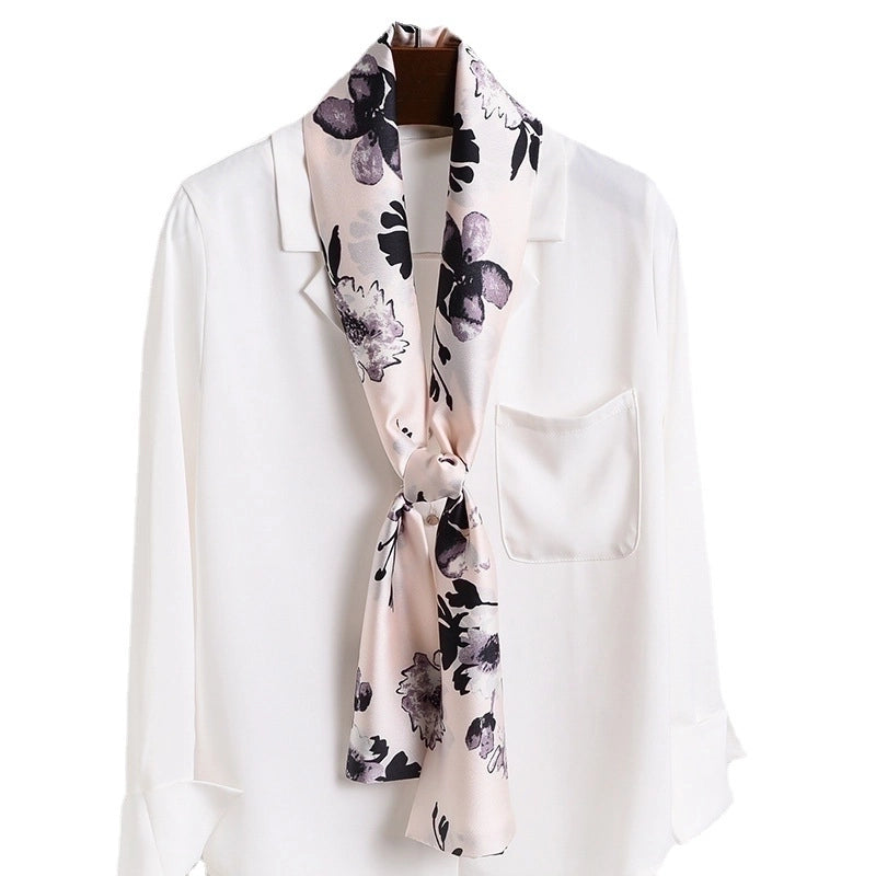 Women's Elegant Printing Satin Silk Scarf