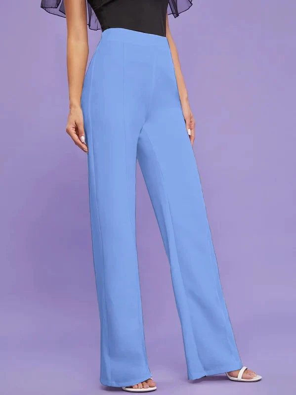 Wide Band Waist Zip Back Pants( Clearance sale