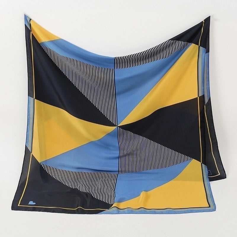 Women's Elegant Geometric Satin Shawl