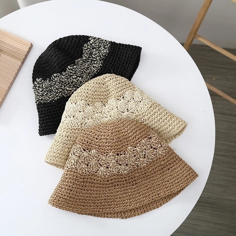 Women's Elegant Lady Solid Color Big Eaves Bucket Hat