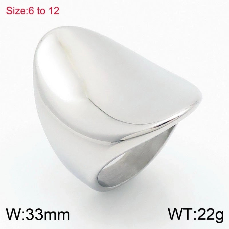 Vintage Style Geometric 304 Stainless Steel 18K Gold Plated Stainless Steel Rings