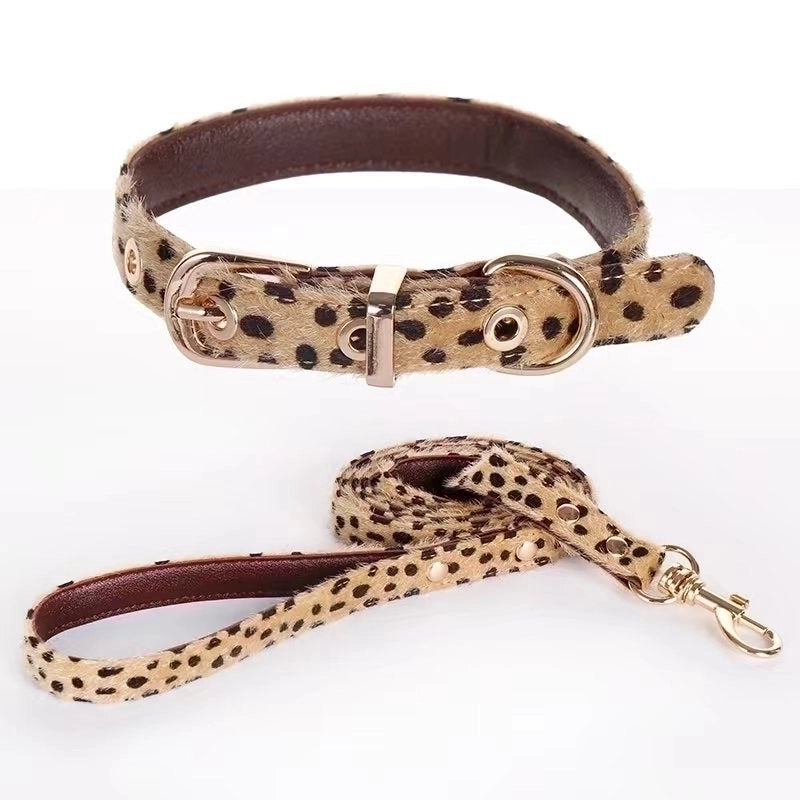 Mohair Leopard Pet Collar