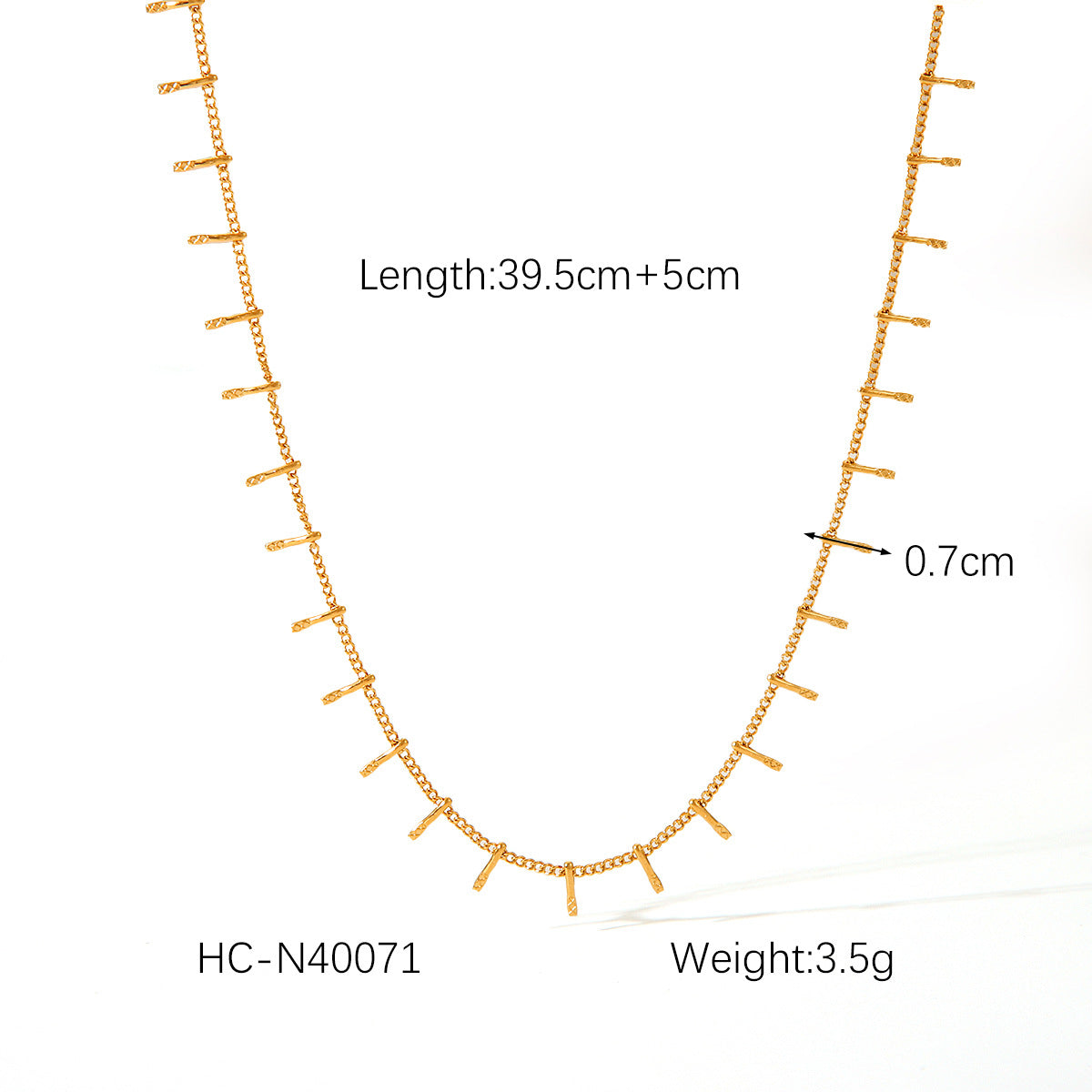 IG Style Chain Geometric Stainless Steel Electroplating Necklaces