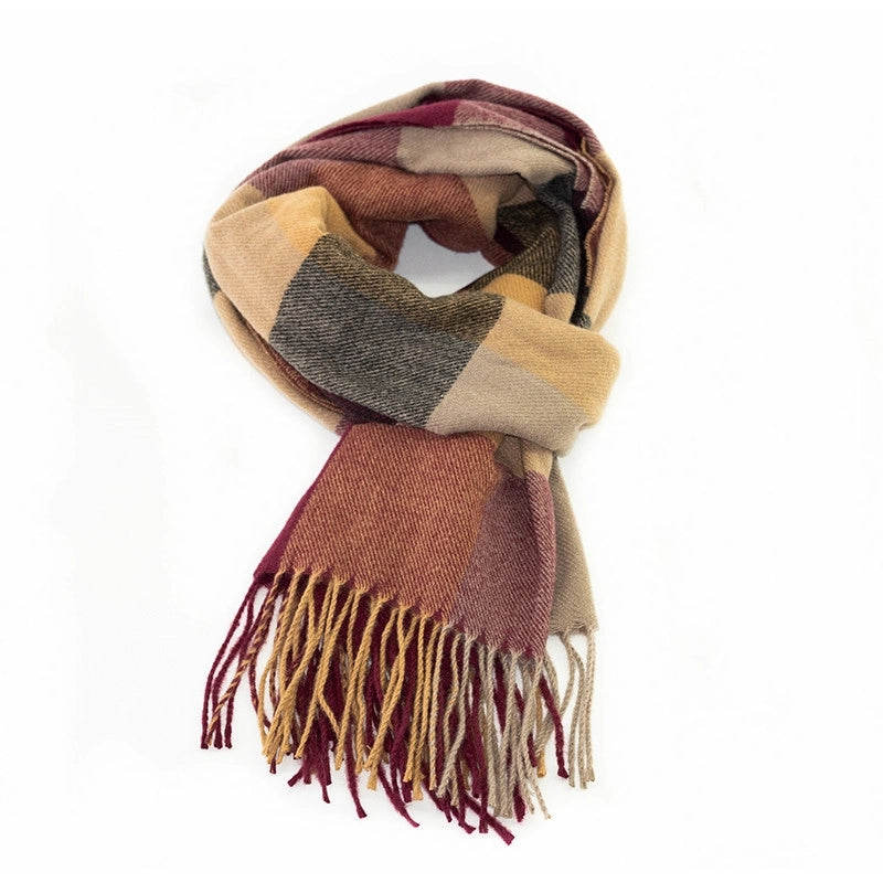 Hot Sale Classic Cashmere Plaid Scarf Tassel British Style Warm Autumn And Winter Shawl Customized