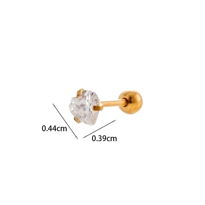Ear Cartilage Rings & Studs Geometric Copper Plating Artificial Gemstones