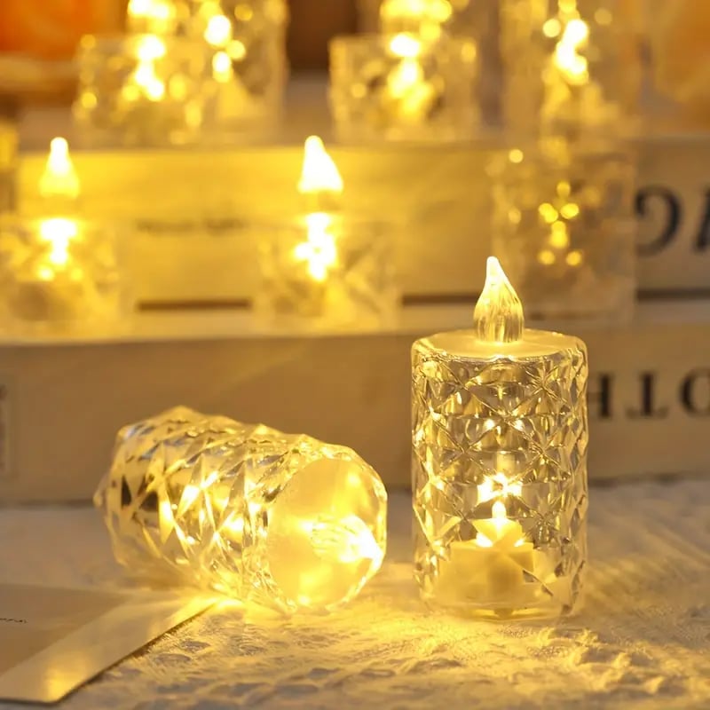 ON SALE🔥3pcs/SET Crystal Flameless Candle Light