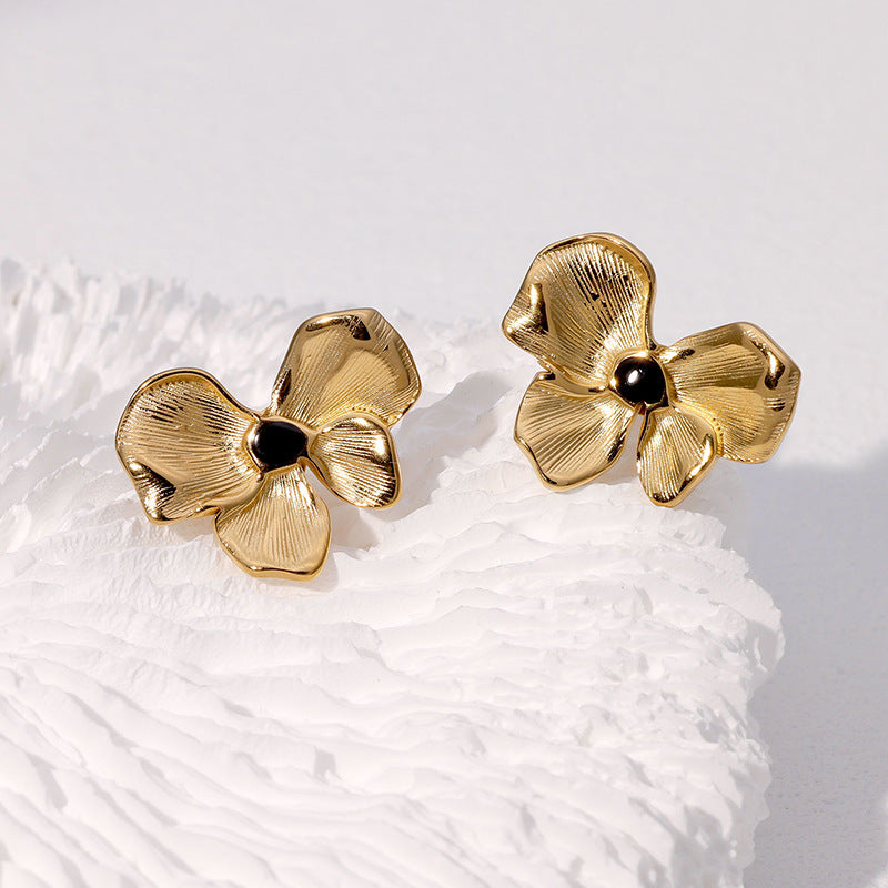 Simple And Versatile Earrings Bow-Knot Sweet And Cute Design Stainless Steel Earrings