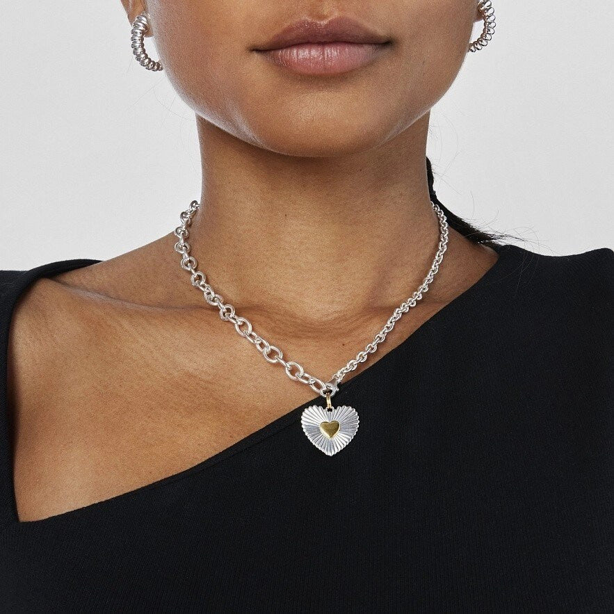 Love Heart Titanium Steel Necklace Jewelry Clavicle Chain Stainless Steel