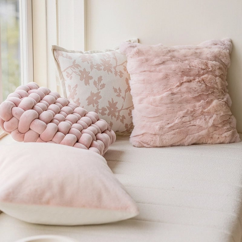 Light  Flower Sofa Pillowcase Style  Living Room Pink Girl Heart Pillow Bedside Cushion Bed