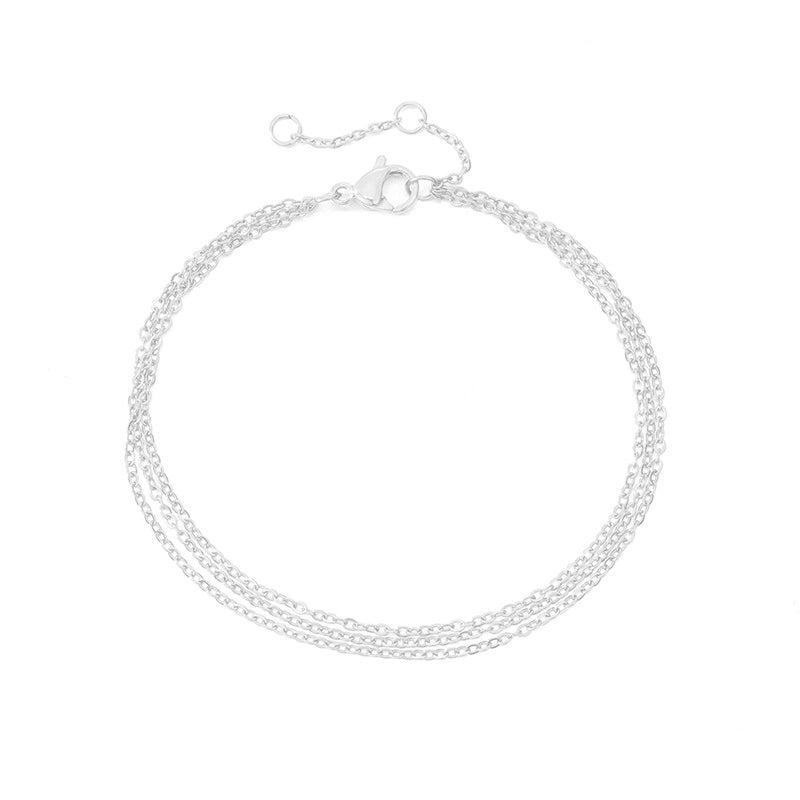 Fashion U Shape Stainless Steel 14K Gold Plated No Inlaid Bracelets In Bulk