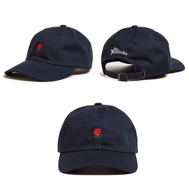 Unisex Korean Style Flower Embroidery Crimping Baseball Cap