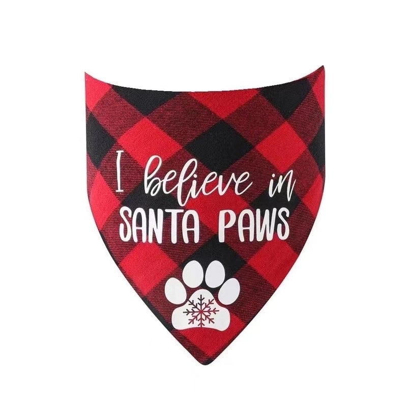 British Style Polyester Christmas Lattice Pet Saliva Towel