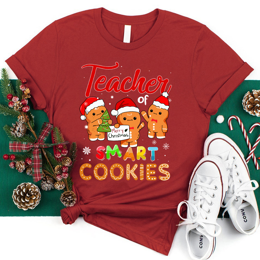 Teacher Of Smart Cookies Christmas T-Shirt