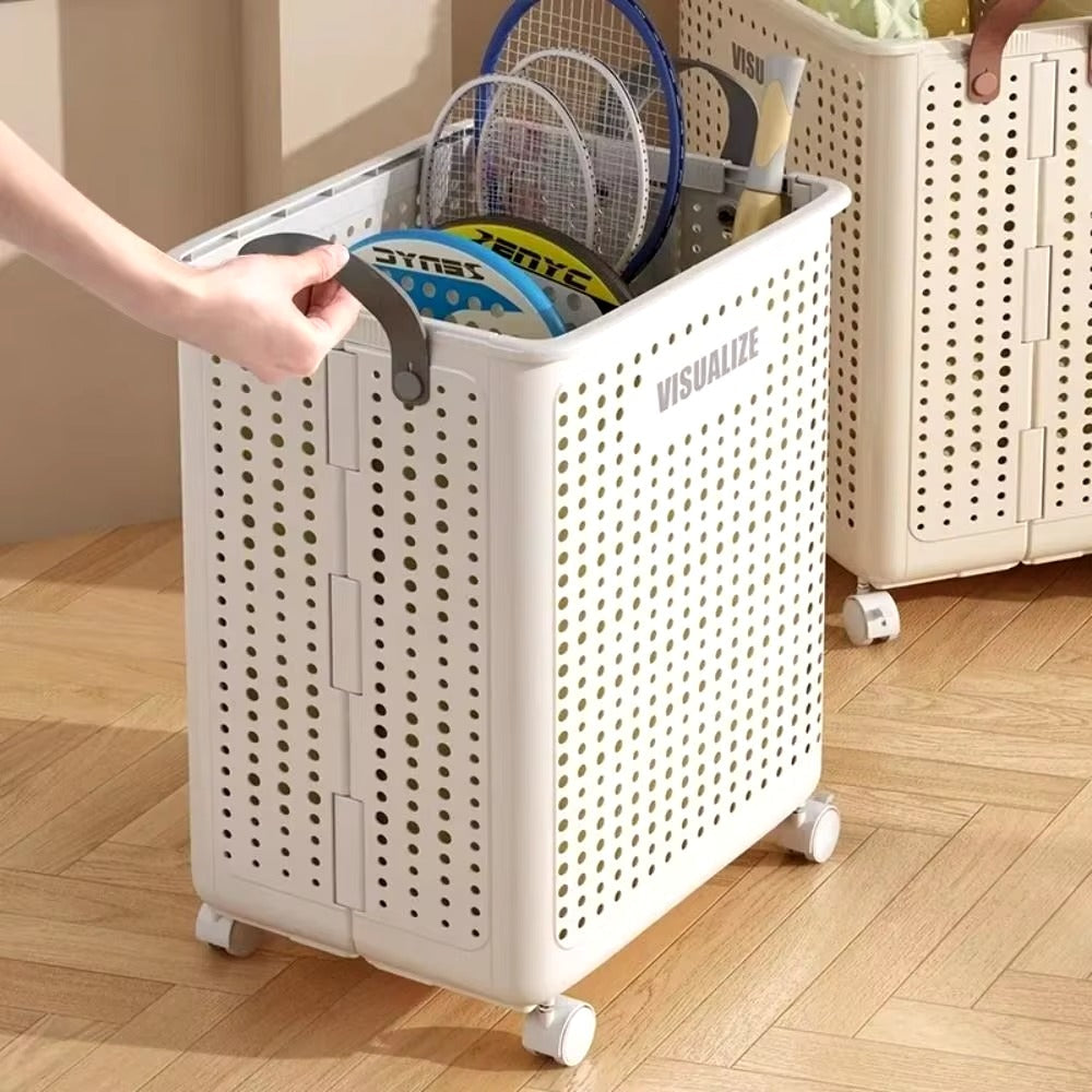 LARGE CAPACITY MOVABLE FOLDING LAUNDRY BASKET