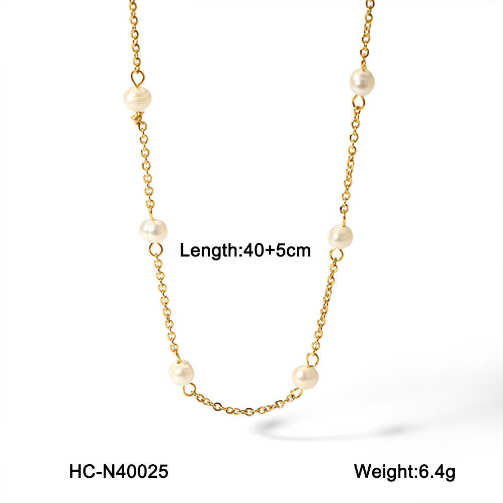 IG Style Round Geometric Stainless Steel Electroplating Necklaces