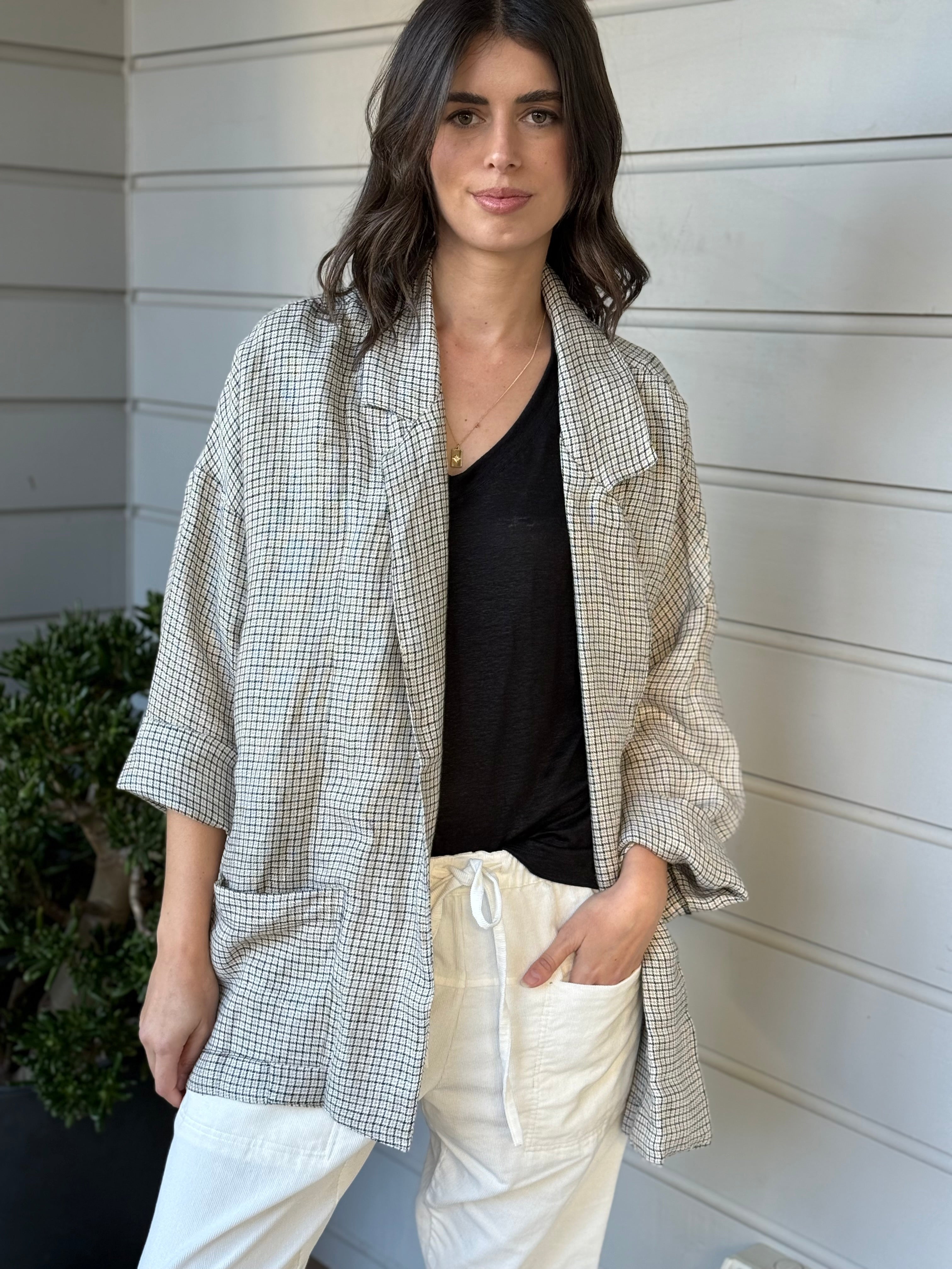 albert blazer - woven linen