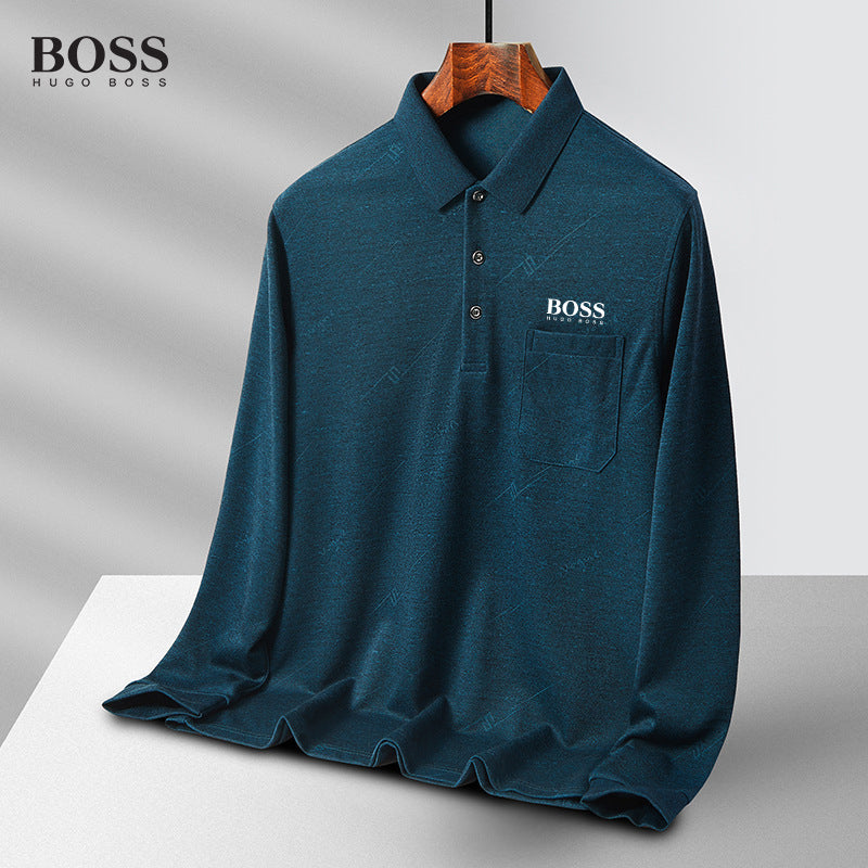 BOSS Print Short Sleeve Polo Shirt for Men