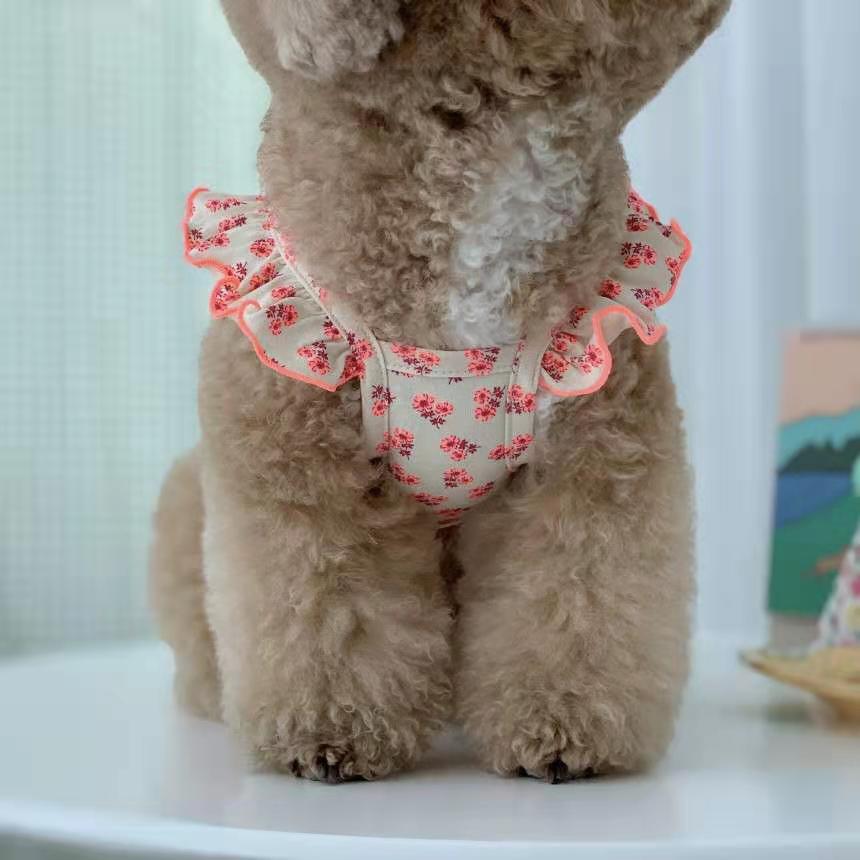 Floral Pattern Strap Dog Cat Vest