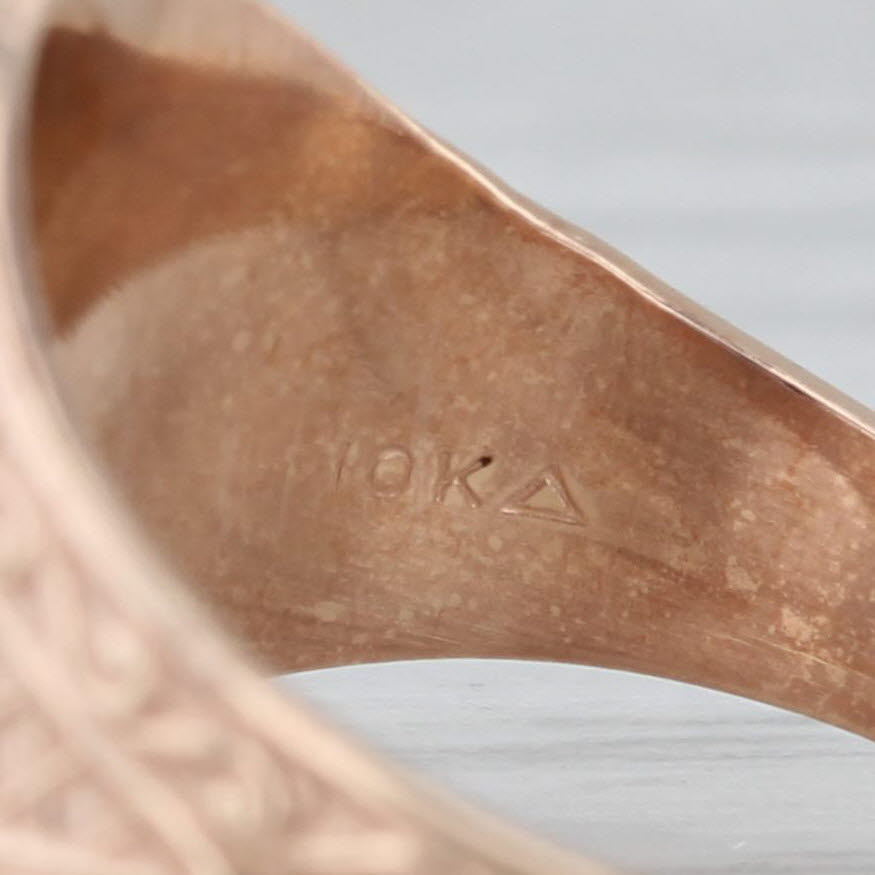 Old English Letter Initial F Signet Ring 10k Rose Gold Size 8