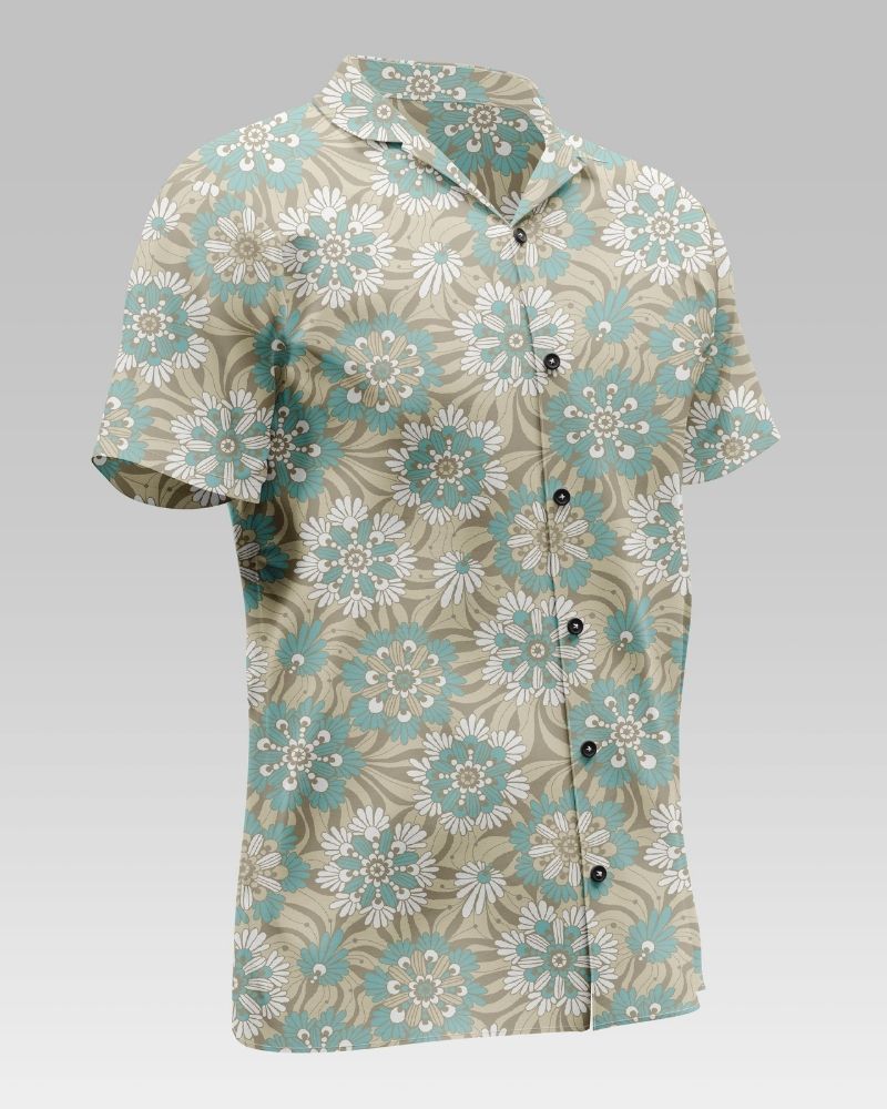 All Over Flower Print Shirt For Men