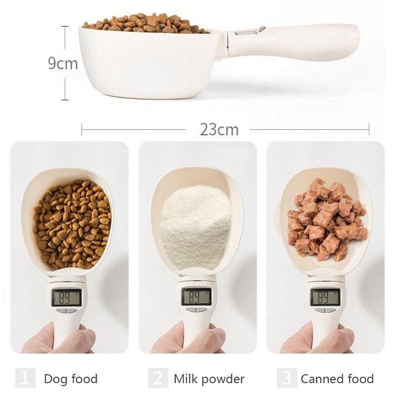 Pet Food Scale with LCD Display - Digital Measuring Spoon for Precise Feeding